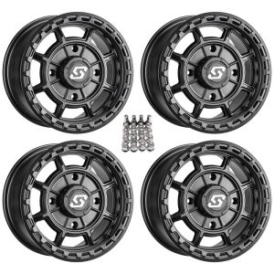 Sedona Rift 15x7 ATV Wheels Black Can-Am Commander Maverick Renegade Outlander Defender