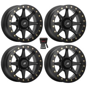 Sedona Storm Beadlock ATV Wheels/Rims Black 14